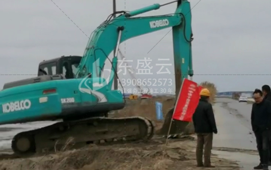 東盛云巖土承攬南通大盾構(gòu)機基地地基處理項目，排水強夯項目，今日開始放線（視頻）